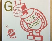 Robot Alphabet Print - G is for Giant