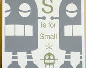Robot Alphabet Print - S is for Small