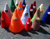 Set of 5 Colorful Gnomes