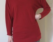 Red Matte Jersey Tunic 