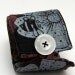 Fiber Art screenprinted wrist cuff - Bees in Flowers