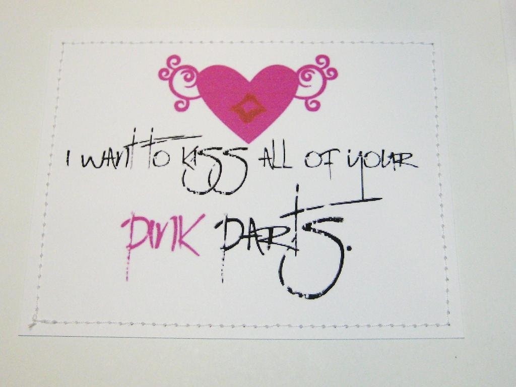 Dirty card for your sweetie. I want to kiss all your pink parts.
