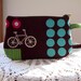 Wristlet Zipper Gadget Pouch Purse in Bicycles