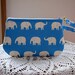 Clutch Wristlet Zipper Gadget Pouch White Elephants on Parade