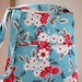 Hipster Ereader Zipper Case Purse  Bag with Adjustable Shoulder Strap Flea Market Bouquet in Turquoise
