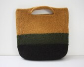 Three Stripe Felted Handbag