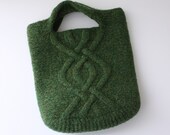 Felted Handbag in Emerald Green