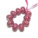 Handmade Lampwork Glass Beads Berry Pink and Pale Opal Yellow set of 10 - Berries and Banana Cream