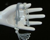 Sweetly Pretty Gray  - Artisan Handmade Beadwoven Necklace