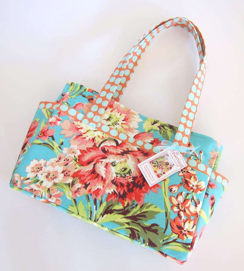 Diaper Bag - Hadley - 14 Pockets - Clutterbags - Stroller Straps - Bliss Bouquet.