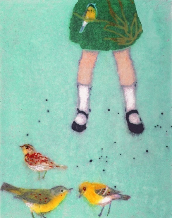 Feeding the Birds Print - Fine-Art Print - Nursery Art