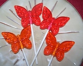 8 Beautiful Butterflies Butterfly LolliPop Suckers Party Favor
