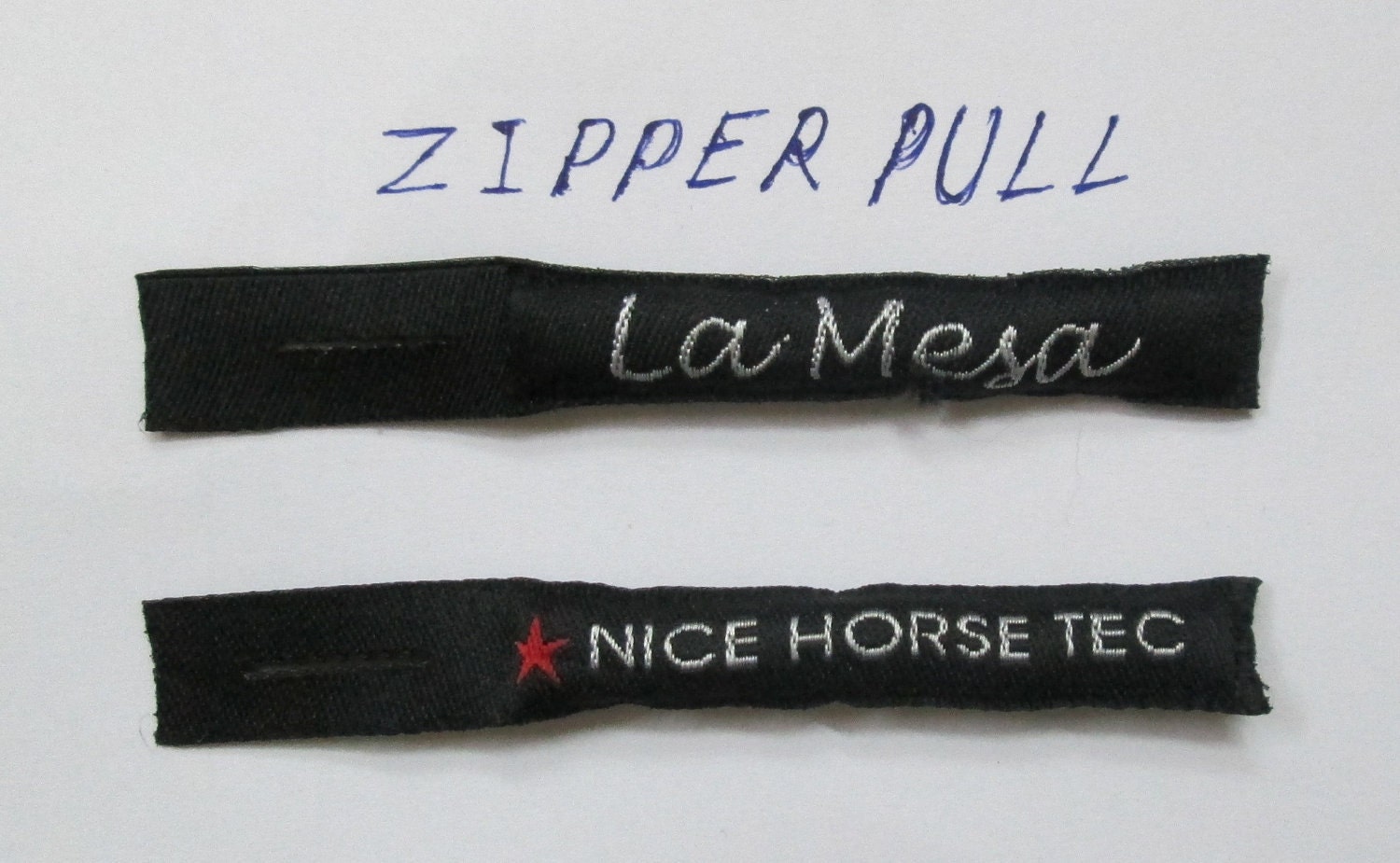 A USA COMPANY - 100 Woven Damask Zipper Pulls - Woven Zipper Pulls