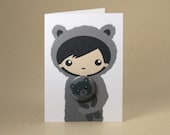 Teddy Bear Gift card featuring Badge