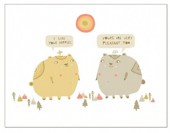 I Like Your Nipples Greeting Card