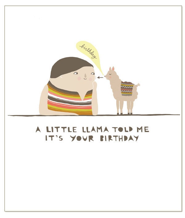 Little Llama Greeting Card
