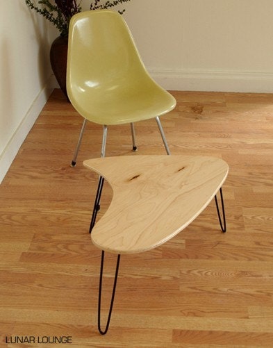 Booma end Coffee table - Hair pin legs - Eames Era - Mid Century Modern Design