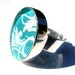 Caribbean Sea--Silver Adjustable Ring