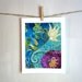 Reaching, flower bloom garden, Archival Reproduction Print 8.5 x 11