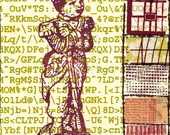 Soldier Original Hand-Pulled Print with Collage Elements