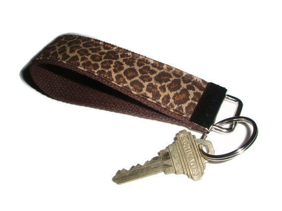 Leopard  Key Chain Wristlet