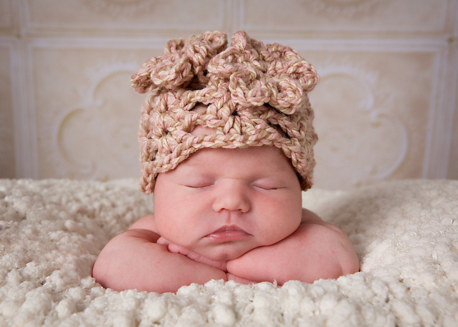 Chunky Portrait Shells Hat  for Baby--Custom Colors and Sizes