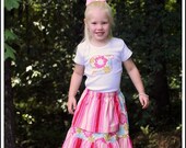Ginger Blossom Sassy Apron Skirt, Custom made 12m-8