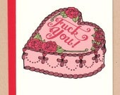f-ck you cake (anti) valentine card