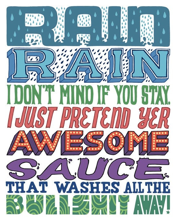 ode to rain art print
