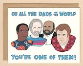 of all the dads in the world - fathers day card featuring tv dads