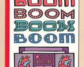heartbeat boombox card