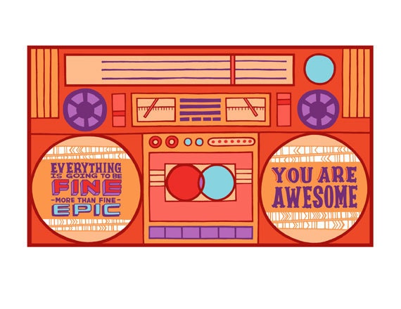 motivational speakers - essential inspirational boombox print