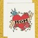 MOM classic tattoo style folding card