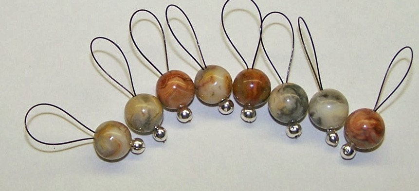 Crazy Lace SnagFree Knitting Stitch Markers Set of 8 Small Loop