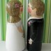 Hand Painted Love Boxes Custom Wedding Fairy Bride Groom Cake Topper Peg Dolls Wood