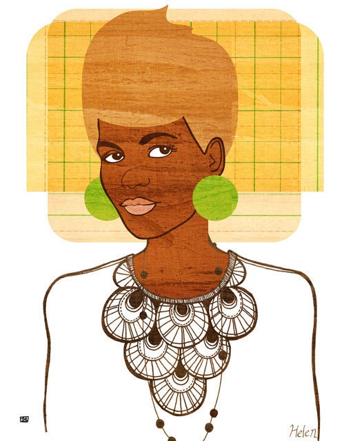 Yearbook Helen, (Portrait) 8X10 Art Print