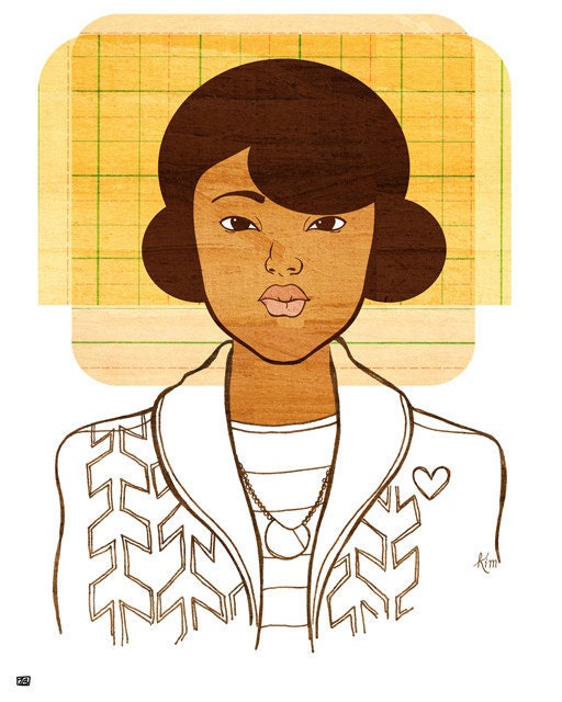 Yearbook Kim (Portrait), 8X10 Art Print