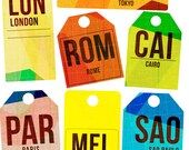 Destination Tag International, 8X10 Art Print
