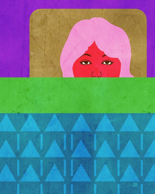 Blanket, (Minimalist Portrait) 8X10 Art Print