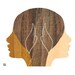 Summer Sisters (Wood Silhouette Portrait), 8x10 Art Print