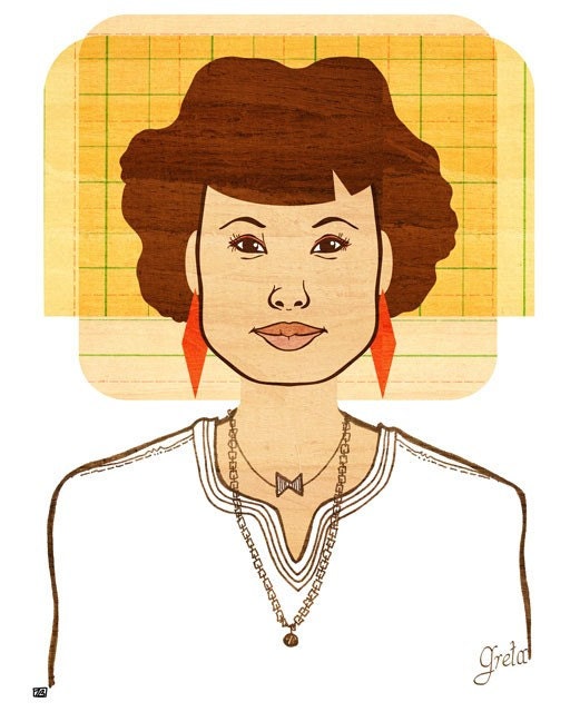 Yearbook Greta (Portrait), 8X10 Art Print