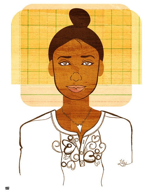 Yearbook Lily (Portrait), 8X10 Art Print