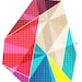 Geometry - Cool (Geometric Facet), 8X10 Art Print
