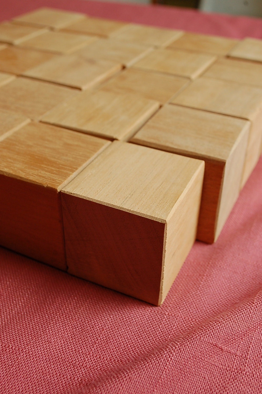 Mahogany Wood Blocks - Unfinished - set of 25