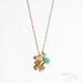 lucky you necklace . clover charm . gold .