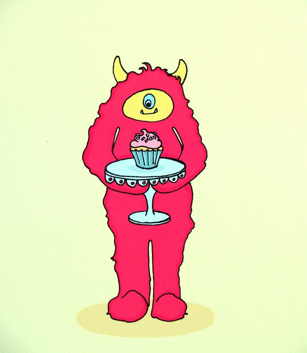 A Cupcake for You - Signed Archival Giclee Print of Original Illustration