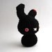 Black Zombie Moon Bun - Undead Amigurumi Bunny Rabbit