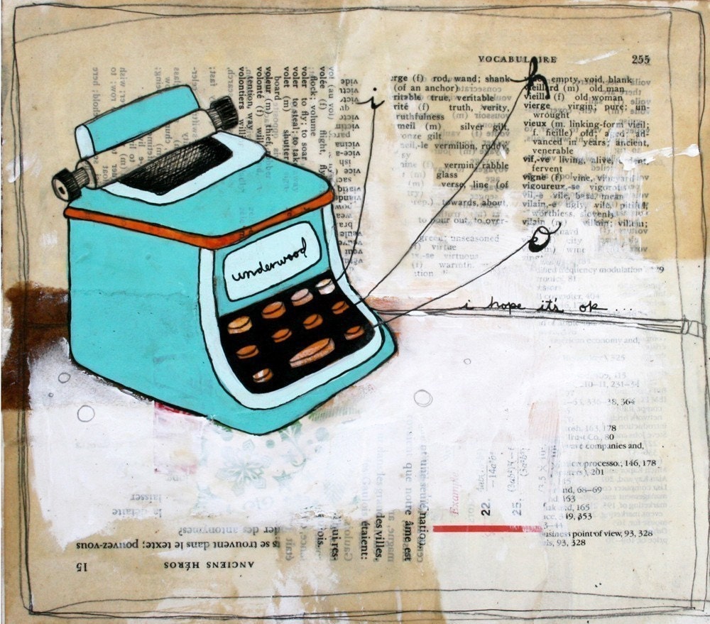 Typewriter small art Print - I Hope It's Ok