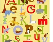 Alphabet Print poster 10 x 16 inches nursery wall decor