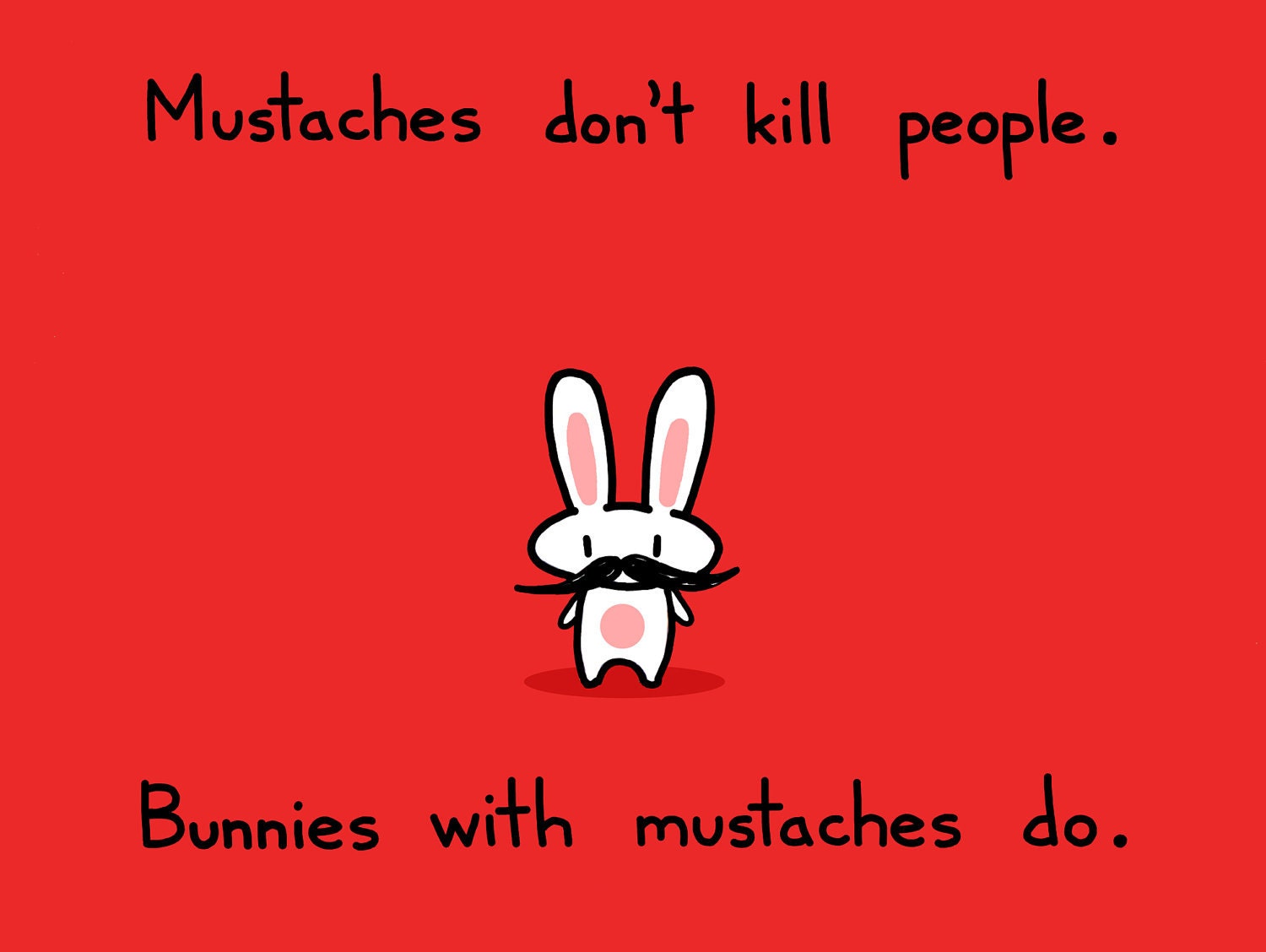 Mustache Bunny Art Print
